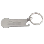 Metall-Schlüsselanhänger MULTI mit Einkaufschip