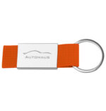 Schlüsselanhänger SPORT mit farbigem Stoffbändchen – Bild 3