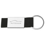 Schlüsselanhänger SPORT mit farbigem Stoffbändchen